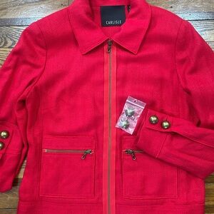 Carlisle 90’s Vintage Red Blazer/Bomber Jacket